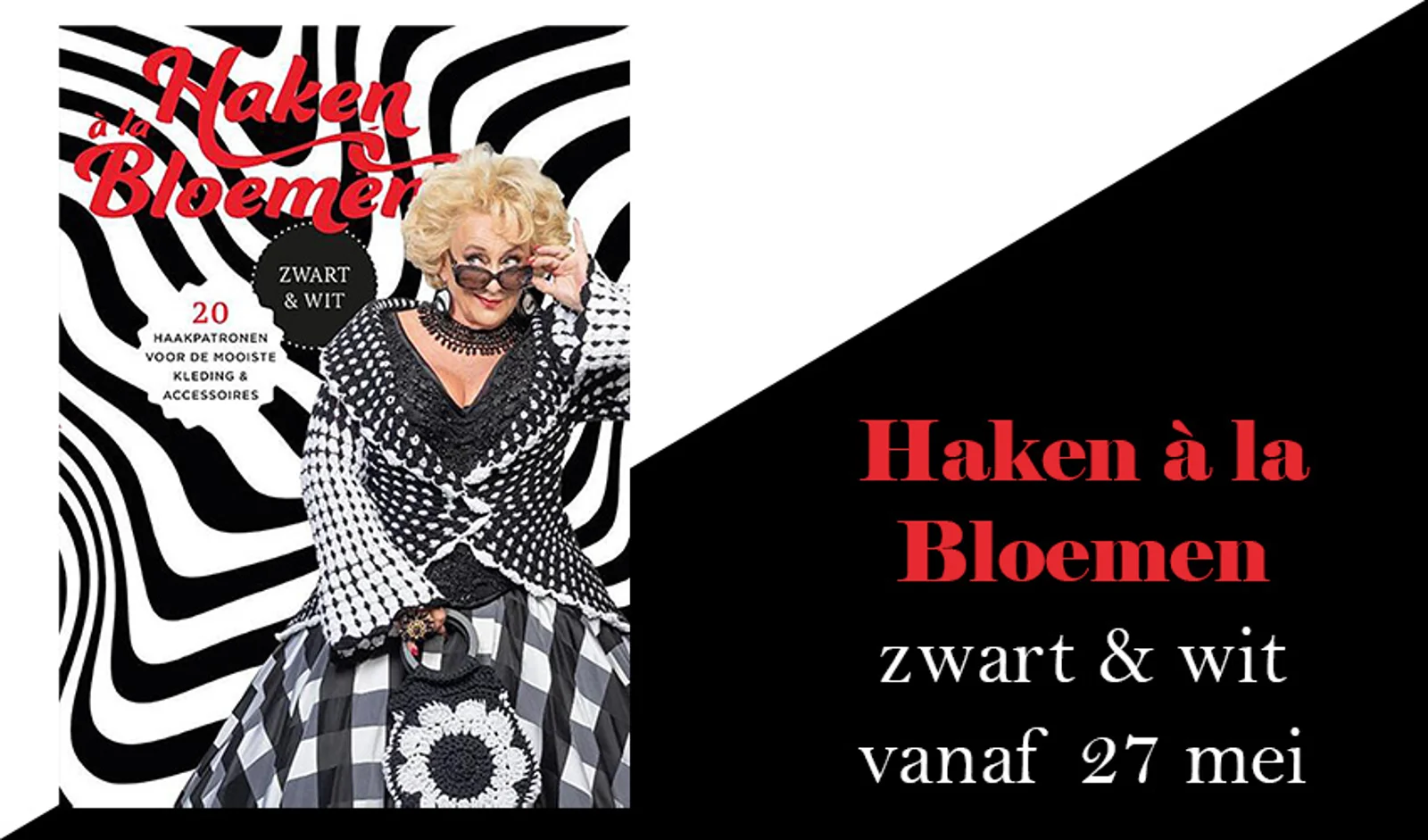 Haken à la Bloemen Zwart en wit