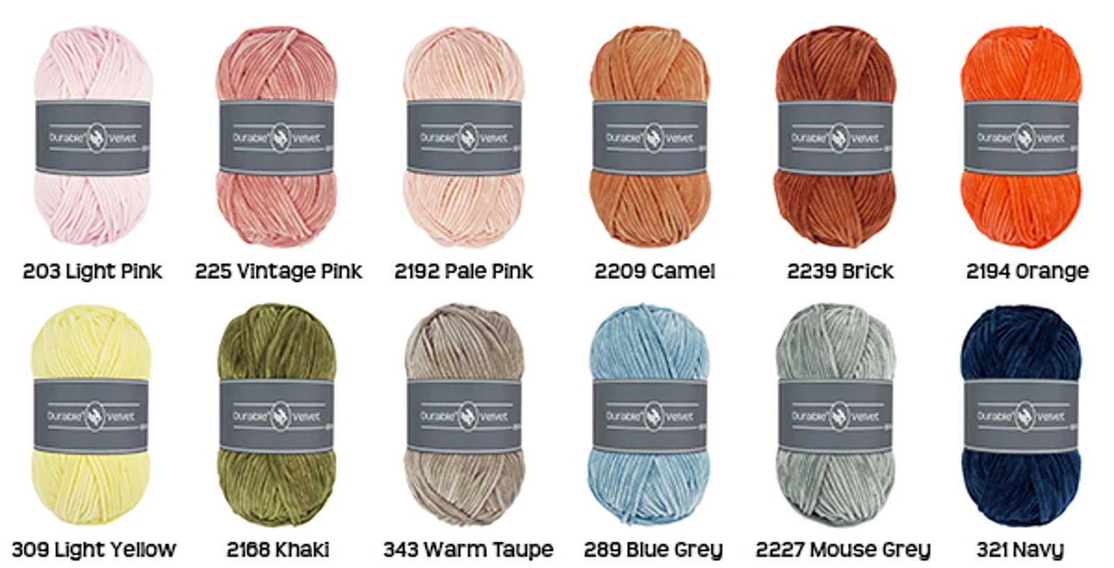 Nieuwe kleuren Durable Velvet